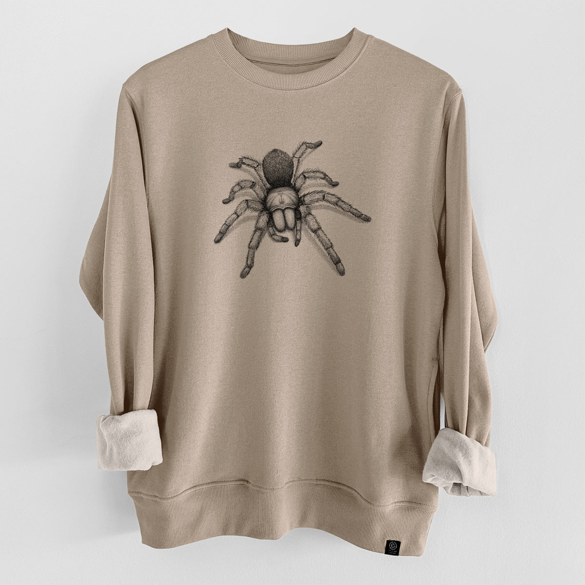 Desert Blonde Tarantula - Aphonopelma chalcodes  - Unisex Reclaimed Crewneck Sweatshirt