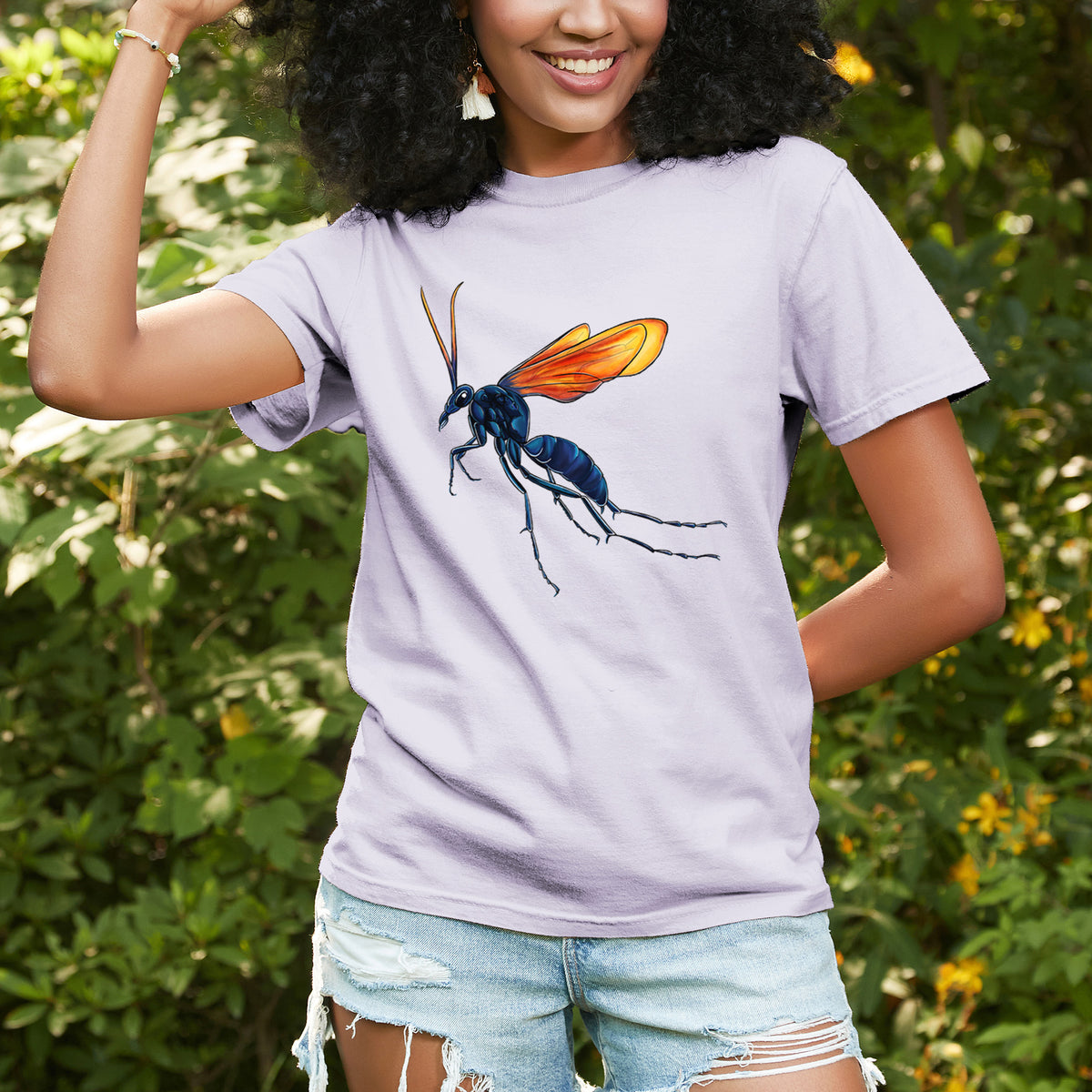 Tarantula Hawk Wasp - Pepsis grossa - Unisex Comfort Colors Garment-Dyed Heavyweight T-shirt