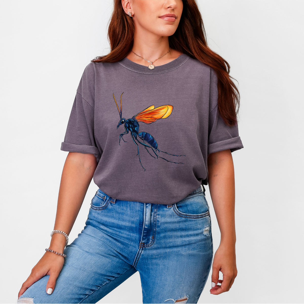 Tarantula Hawk Wasp - Pepsis grossa - Unisex Comfort Colors Garment-Dyed Heavyweight T-shirt