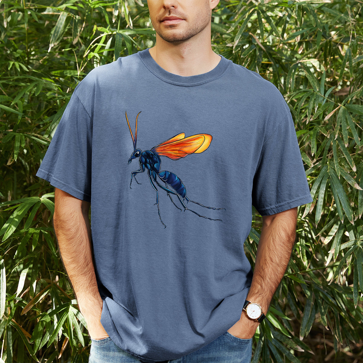 Tarantula Hawk Wasp - Pepsis grossa - Unisex Comfort Colors Garment-Dyed Heavyweight T-shirt