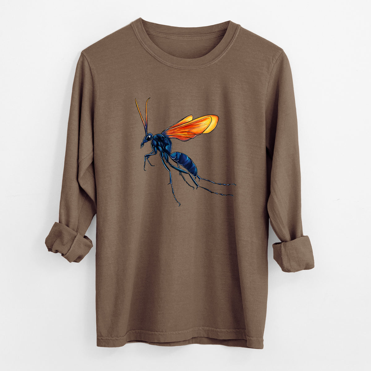 Tarantula Hawk Wasp - Pepsis grossa - Unisex Comfort Colors 100% Cotton Long Sleeve