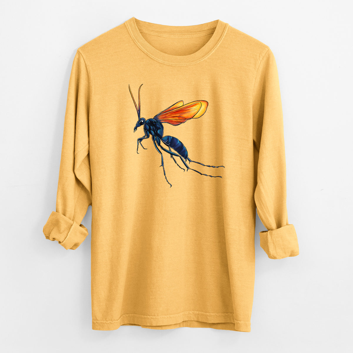 Tarantula Hawk Wasp - Pepsis grossa - Men&#39;s Heavyweight 100% Cotton Long Sleeve