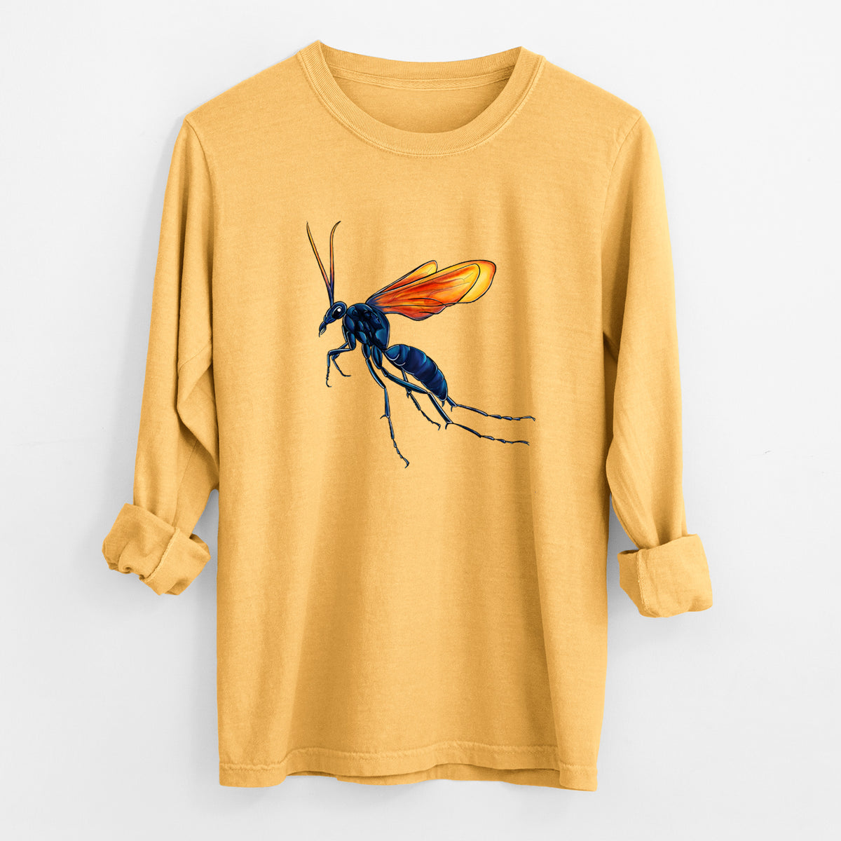 Tarantula Hawk Wasp - Pepsis grossa - Unisex Comfort Colors 100% Cotton Long Sleeve