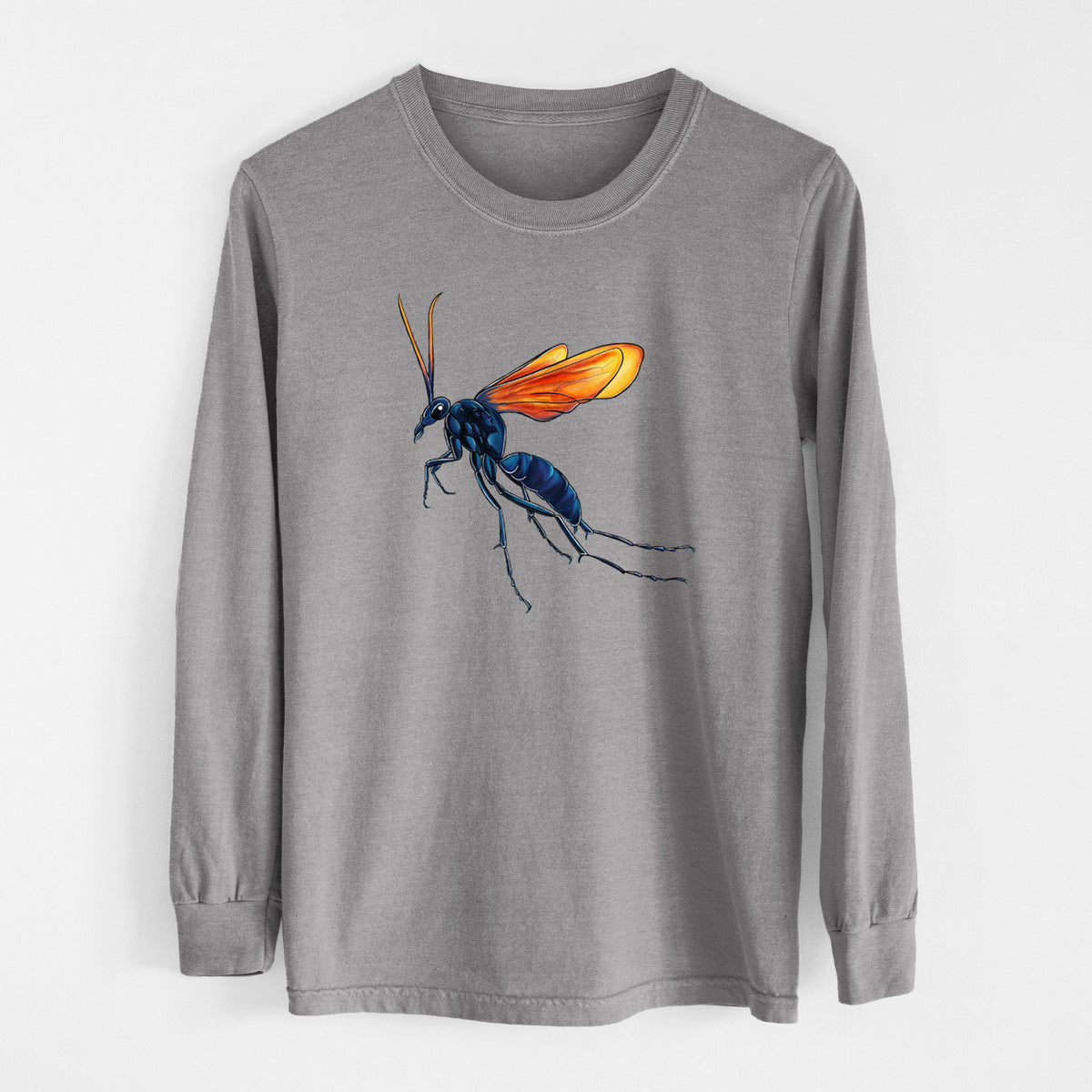 Tarantula Hawk Wasp - Pepsis grossa - Men&#39;s Heavyweight 100% Cotton Long Sleeve