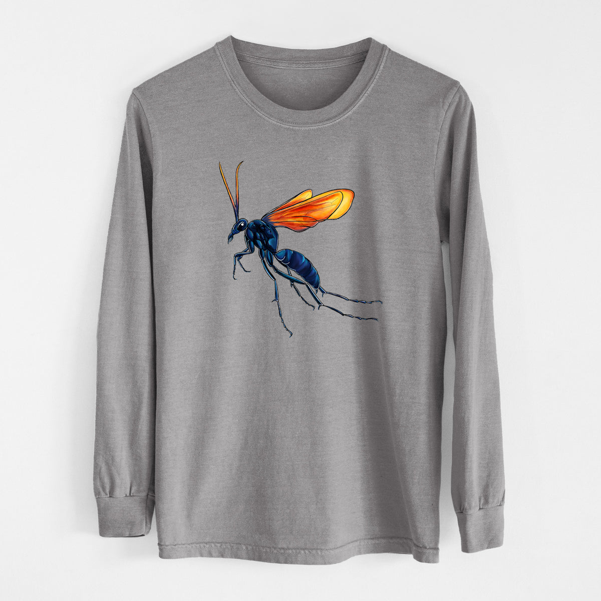 Tarantula Hawk Wasp - Pepsis grossa - Unisex Comfort Colors 100% Cotton Long Sleeve