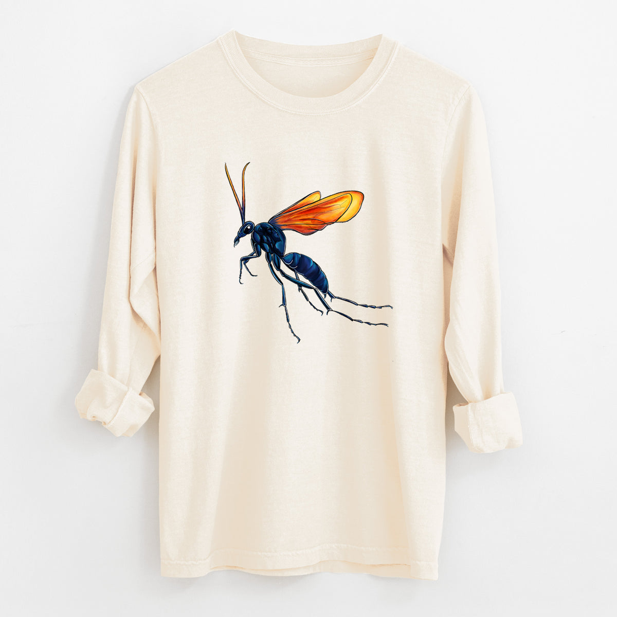 Tarantula Hawk Wasp - Pepsis grossa - Unisex Comfort Colors 100% Cotton Long Sleeve