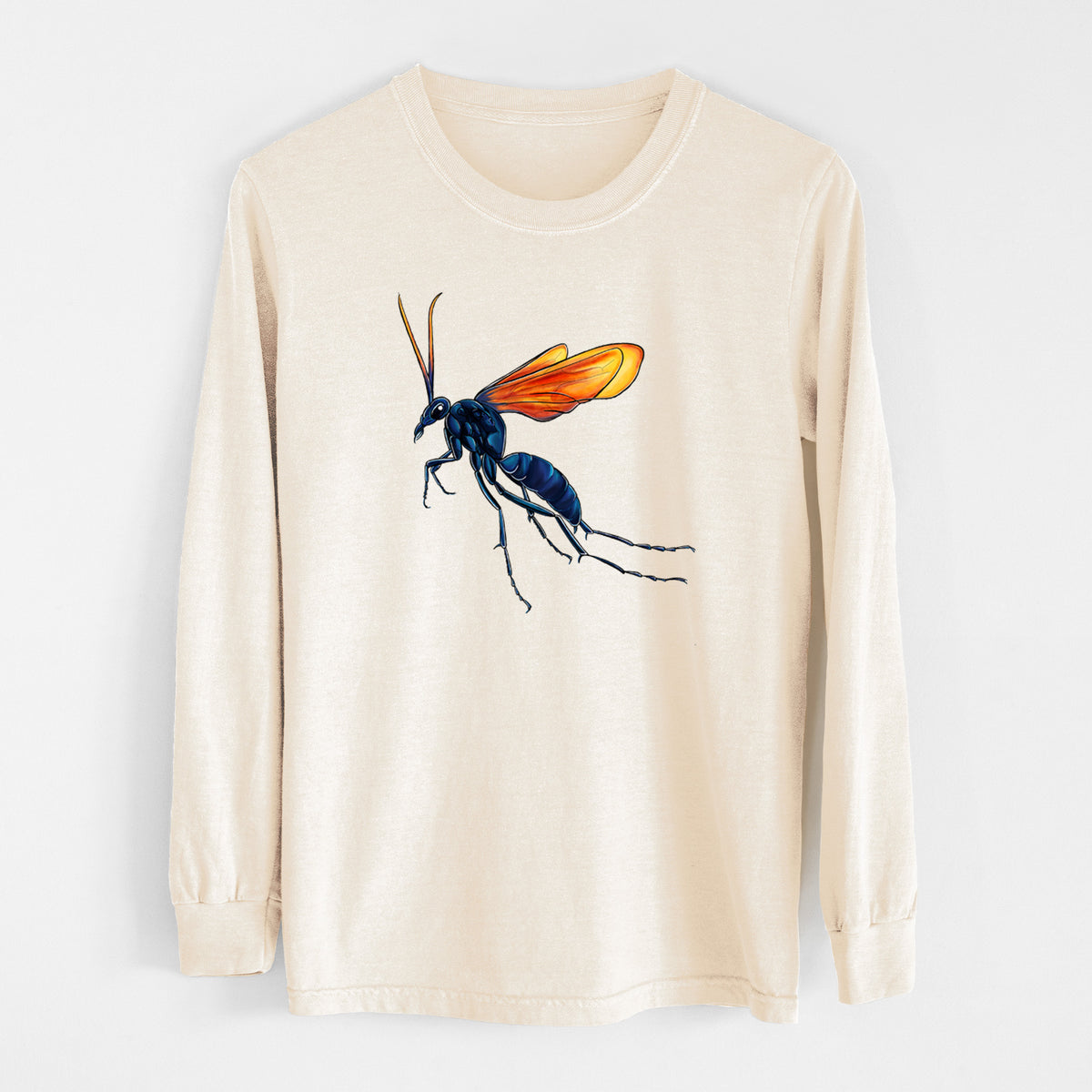 Tarantula Hawk Wasp - Pepsis grossa - Unisex Comfort Colors 100% Cotton Long Sleeve