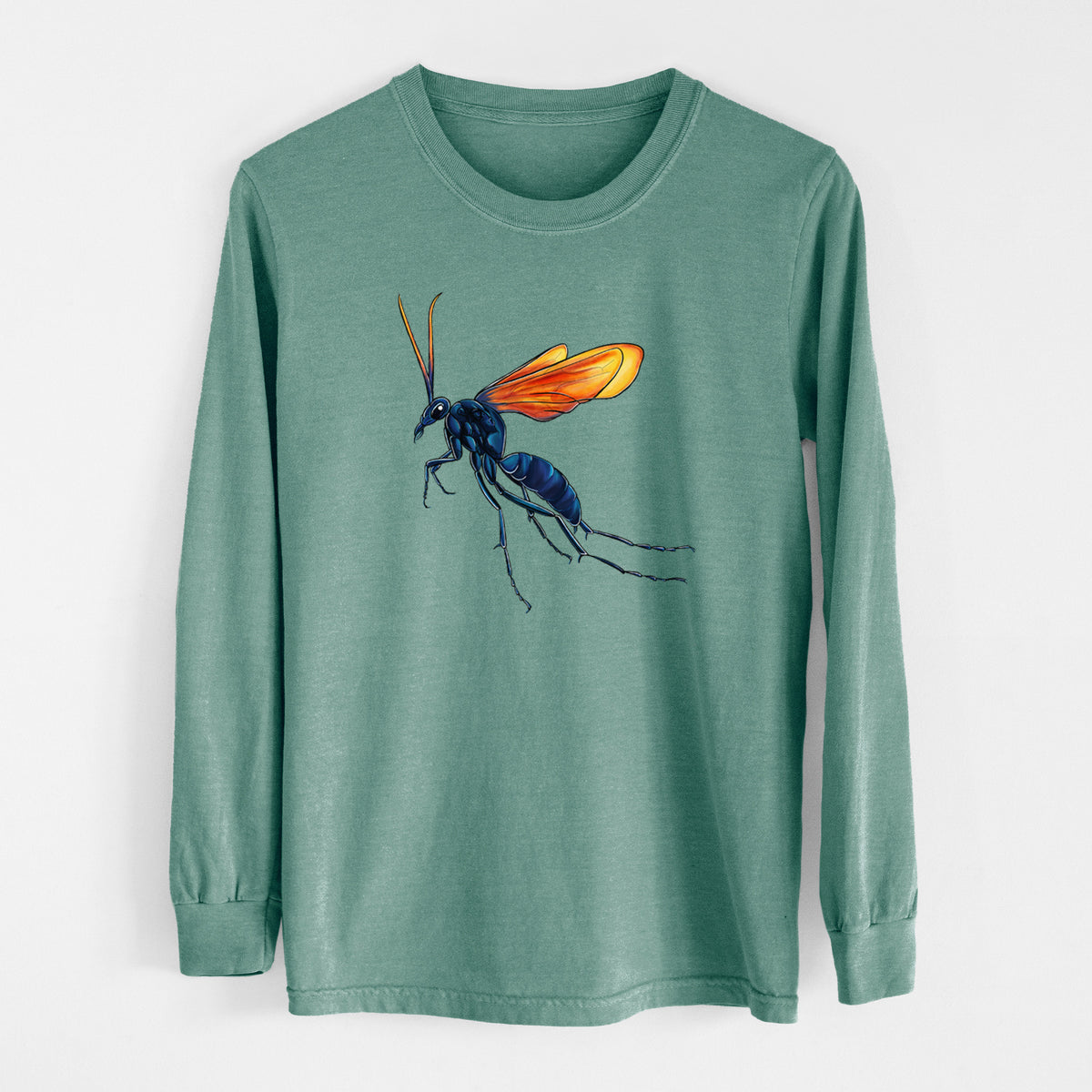 Tarantula Hawk Wasp - Pepsis grossa - Men&#39;s Heavyweight 100% Cotton Long Sleeve