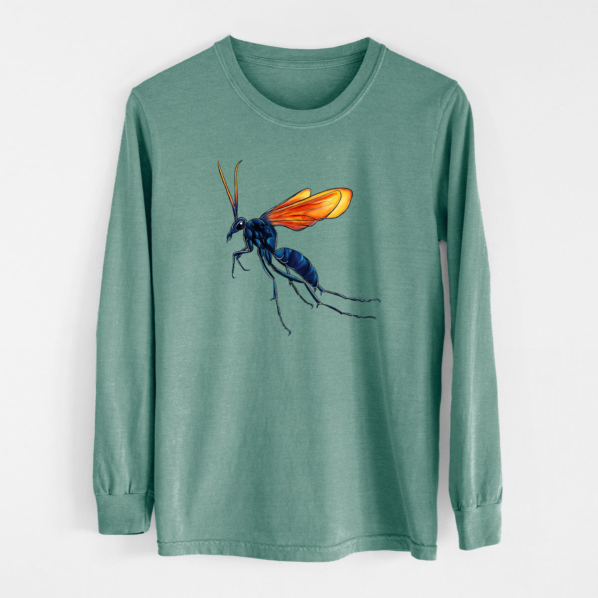 Tarantula Hawk Wasp - Pepsis grossa - Unisex Comfort Colors 100% Cotton Long Sleeve