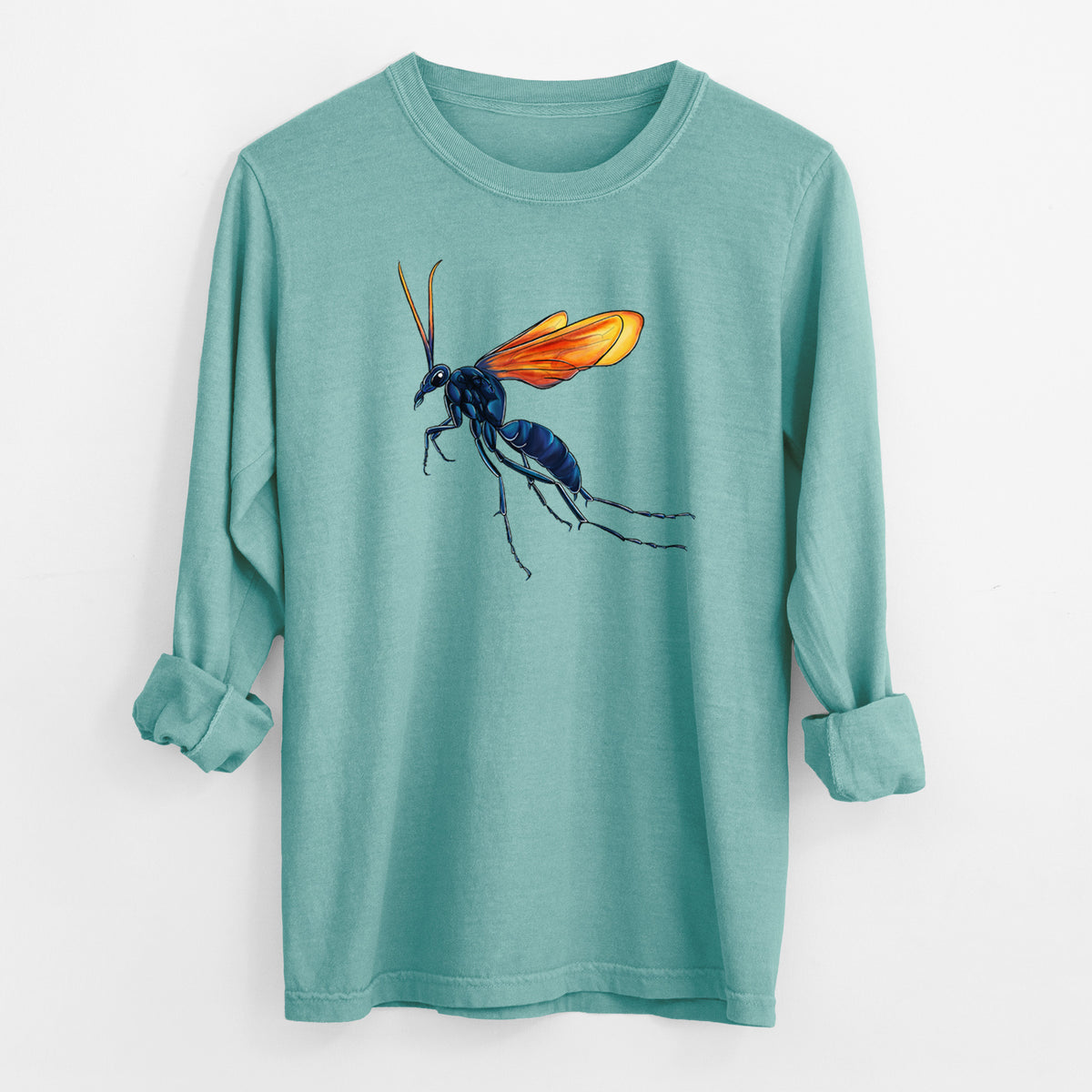 Tarantula Hawk Wasp - Pepsis grossa - Men&#39;s Heavyweight 100% Cotton Long Sleeve