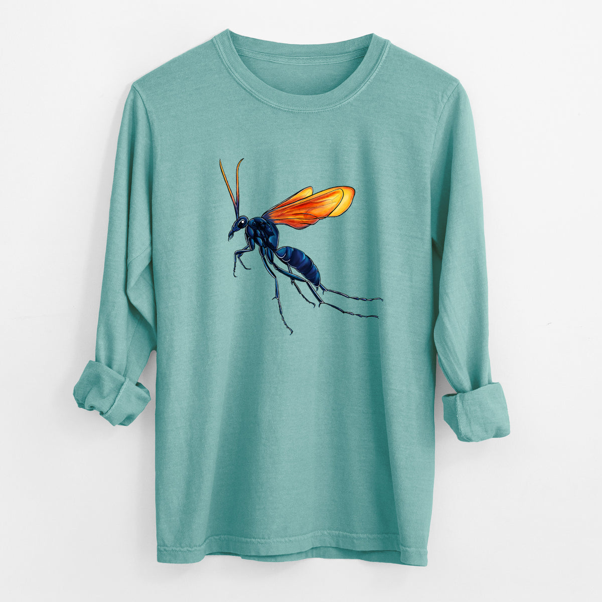 Tarantula Hawk Wasp - Pepsis grossa - Unisex Comfort Colors 100% Cotton Long Sleeve