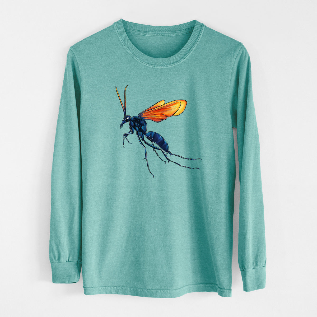 Tarantula Hawk Wasp - Pepsis grossa - Men&#39;s Heavyweight 100% Cotton Long Sleeve