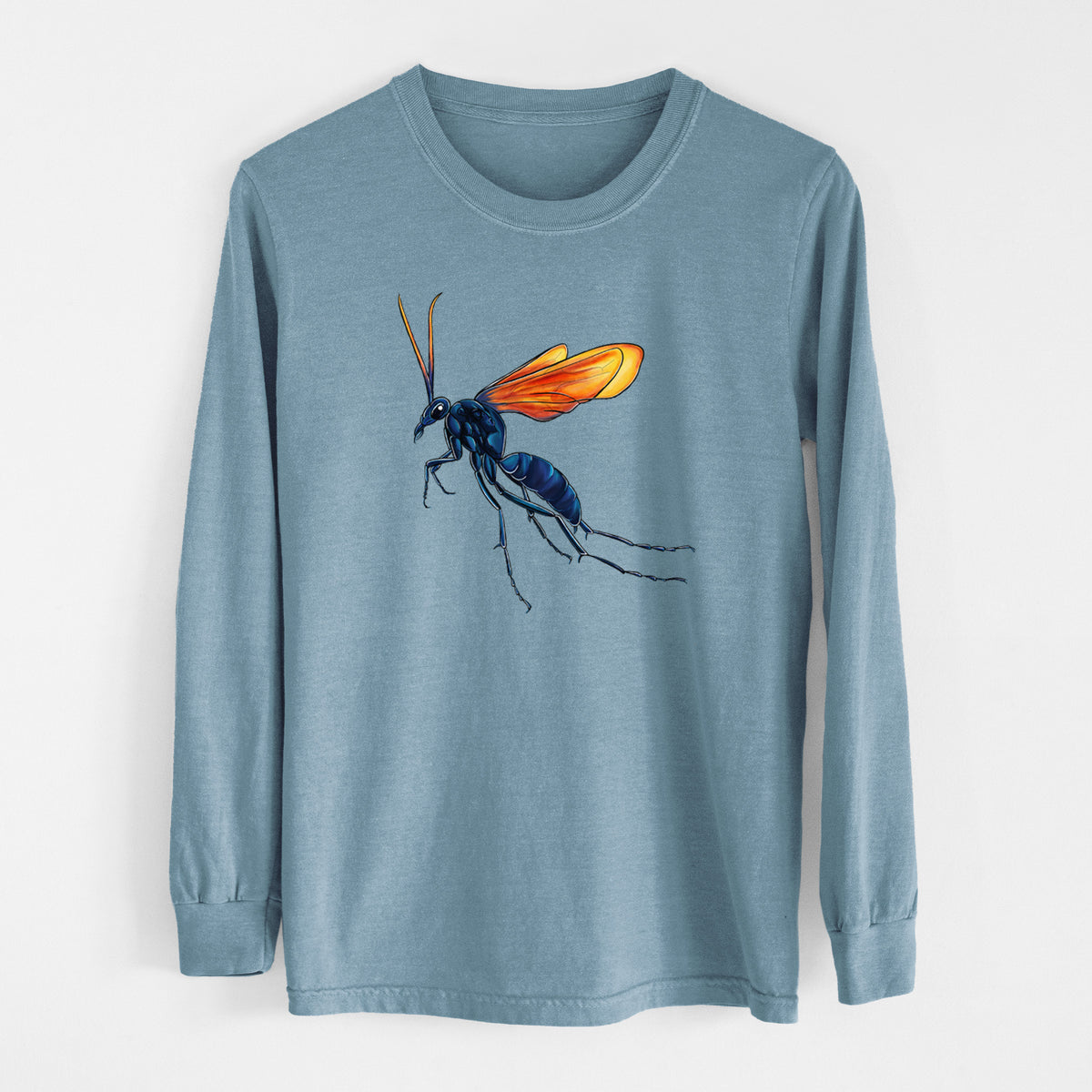 Tarantula Hawk Wasp - Pepsis grossa - Men&#39;s Heavyweight 100% Cotton Long Sleeve
