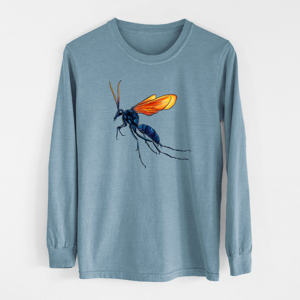 Tarantula Hawk Wasp - Pepsis grossa - Unisex Comfort Colors 100% Cotton Long Sleeve