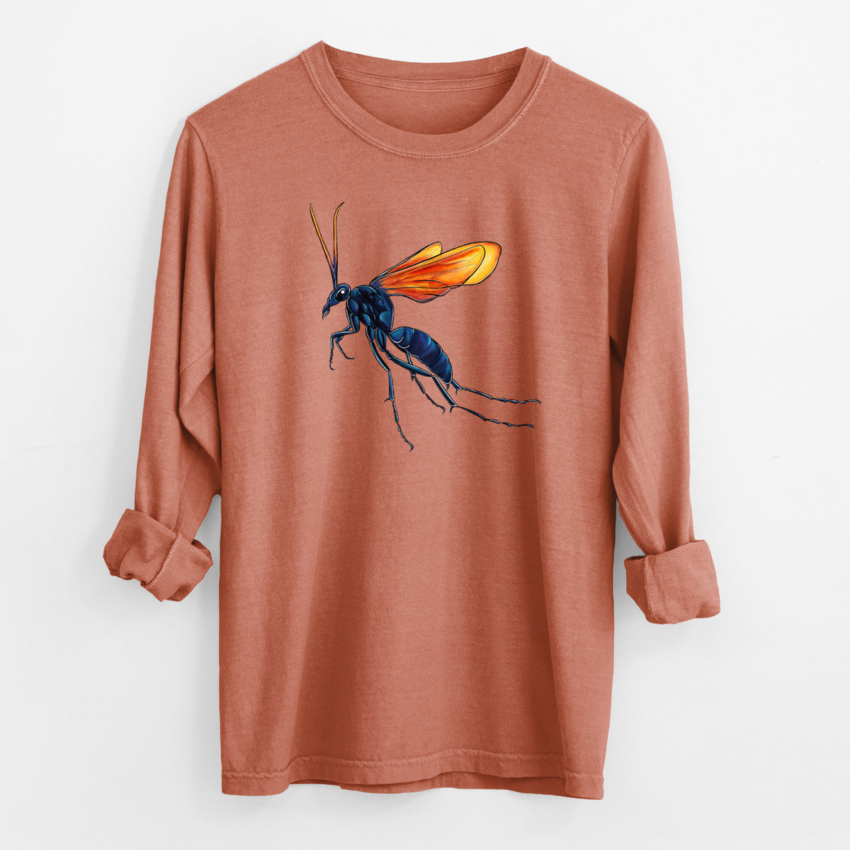 Tarantula Hawk Wasp - Pepsis grossa - Men&#39;s Heavyweight 100% Cotton Long Sleeve