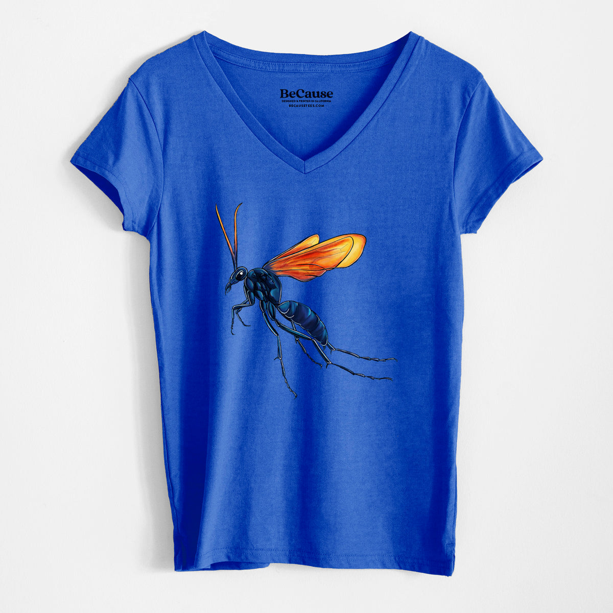Tarantula Hawk Wasp - Pepsis grossa - Women&#39;s 100% Recycled V-neck