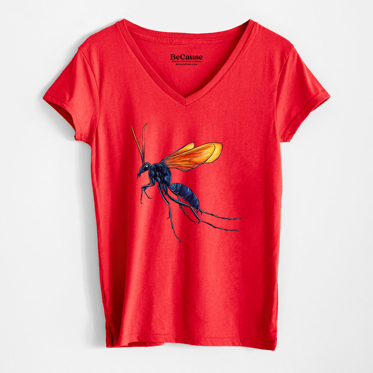 Tarantula Hawk Wasp - Pepsis grossa - Women&#39;s 100% Recycled V-neck