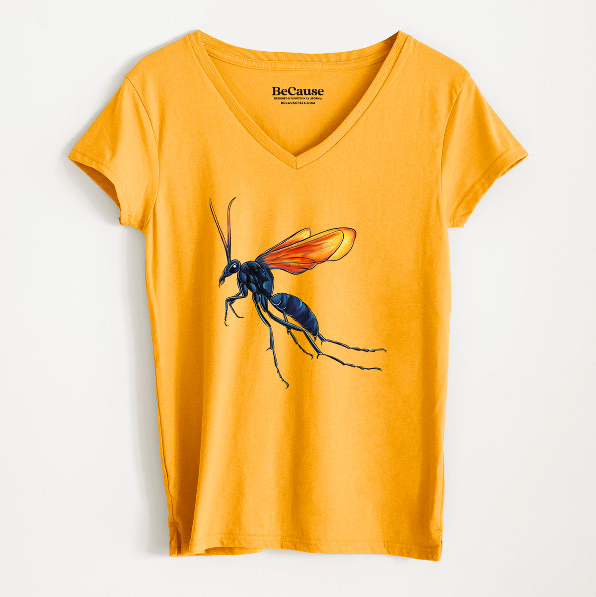 Tarantula Hawk Wasp - Pepsis grossa - Women&#39;s 100% Recycled V-neck