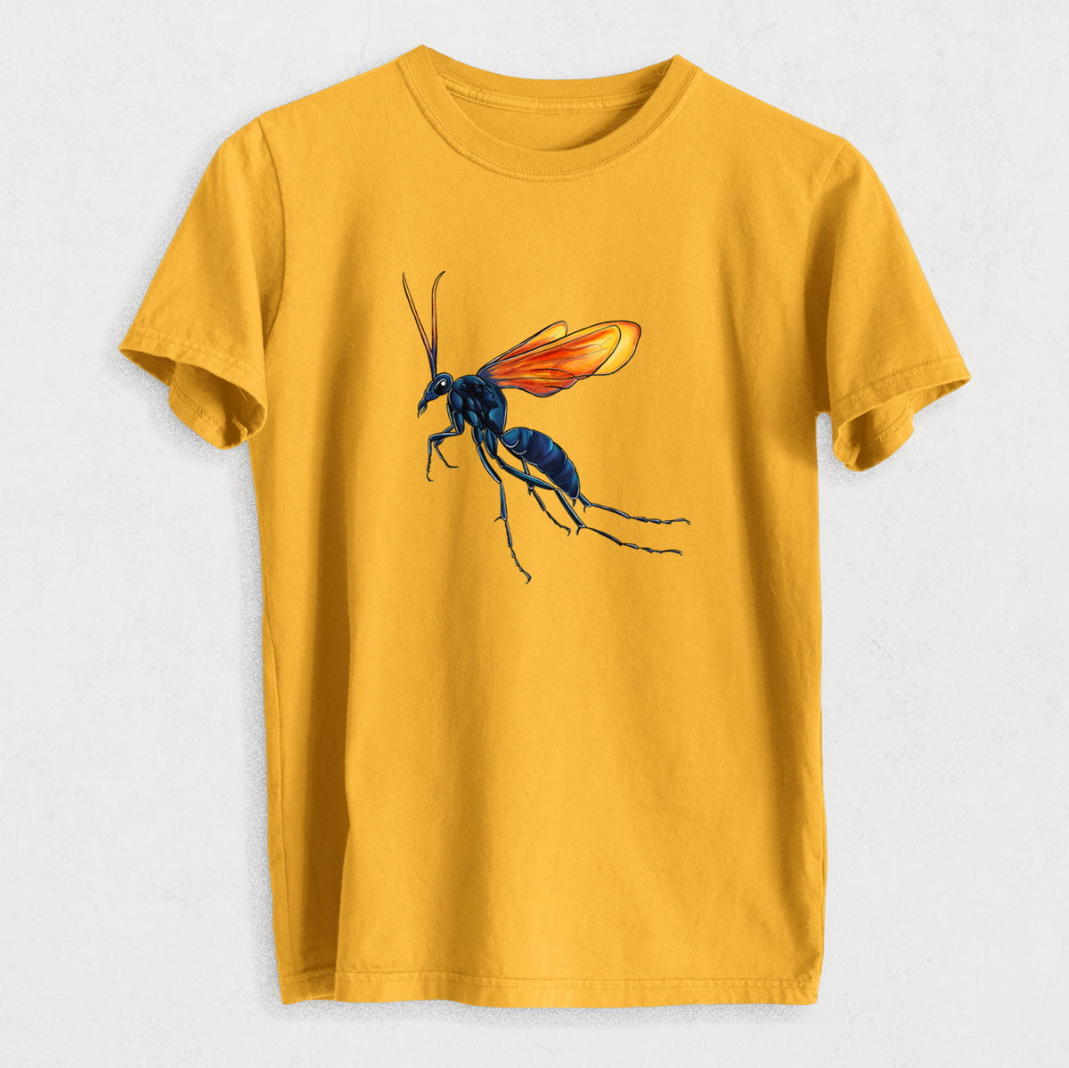Tarantula Hawk Wasp - Pepsis grossa - Heavyweight Men&#39;s 100% Organic Cotton Tee
