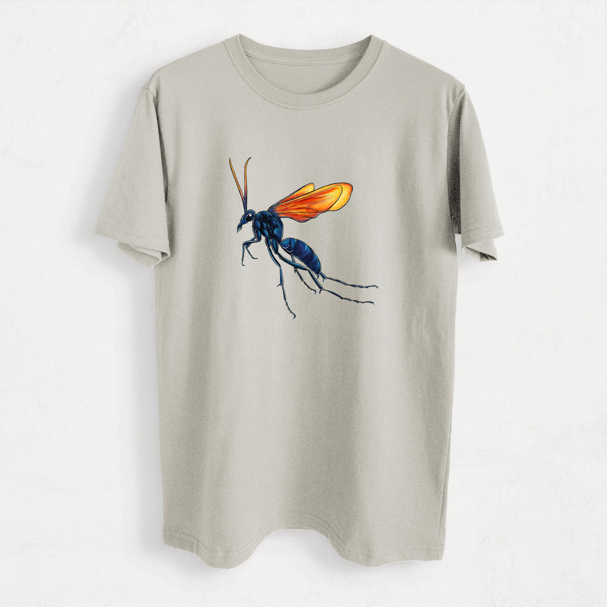 Tarantula Hawk Wasp - Pepsis grossa - Heavyweight Men&#39;s 100% Organic Cotton Tee