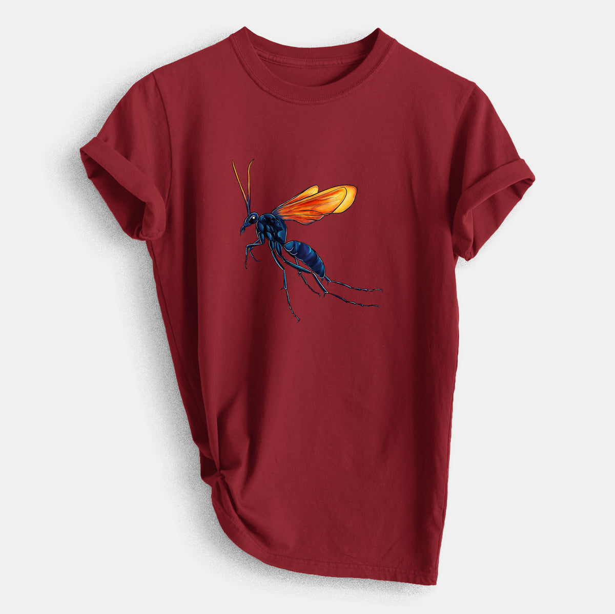 Tarantula Hawk Wasp - Pepsis grossa - Heavyweight Men&#39;s 100% Organic Cotton Tee