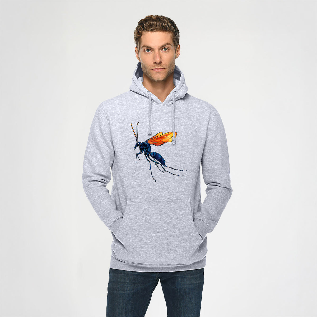 Tarantula Hawk Wasp - Pepsis grossa - Heavyweight Fleece Hoodie