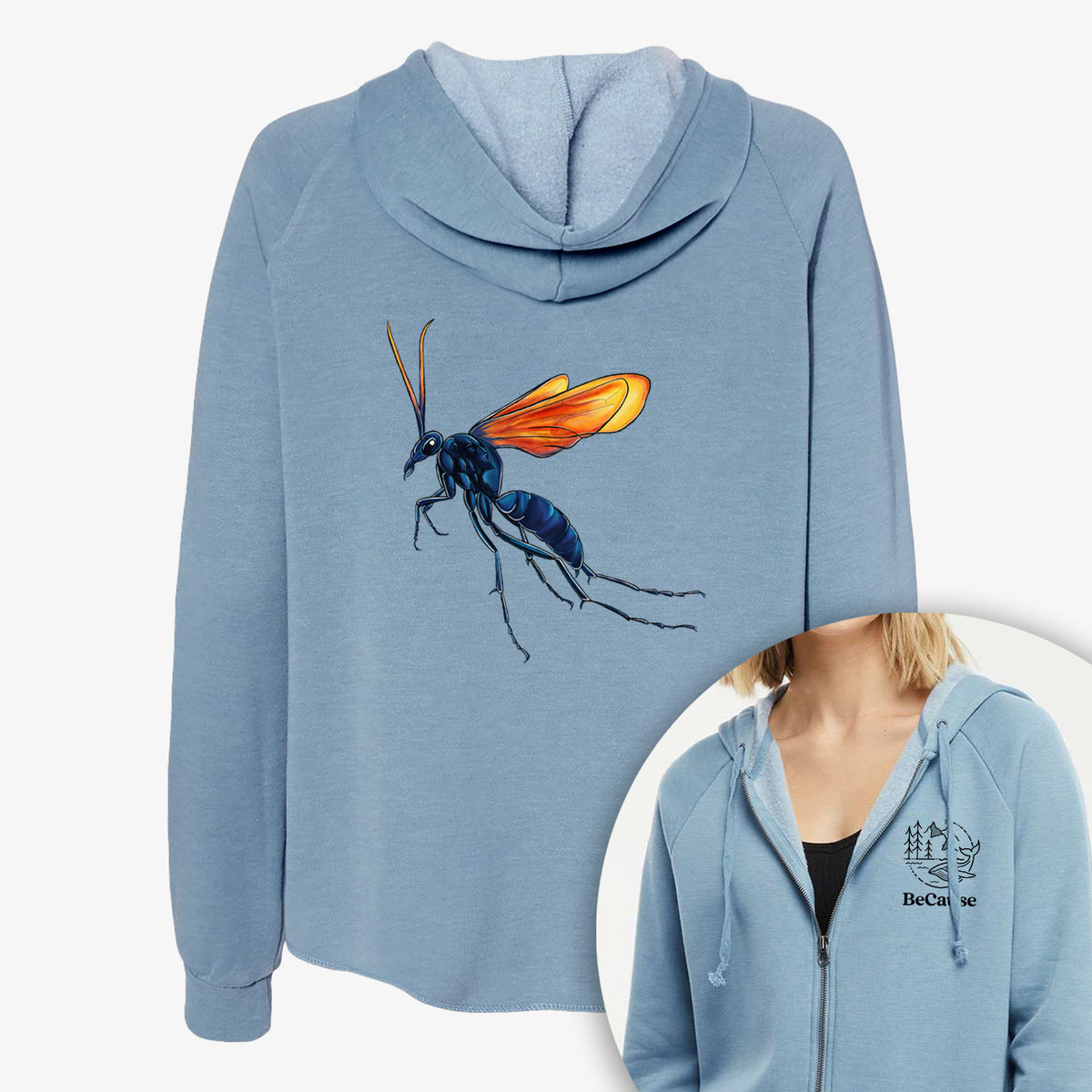 Tarantula Hawk Wasp - Pepsis grossa - Women&#39;s Cali Wave Zip-Up Sweatshirt