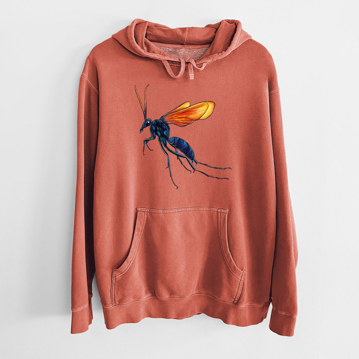 Tarantula Hawk Wasp - Pepsis grossa - Unisex Pigment Dyed Hoodie