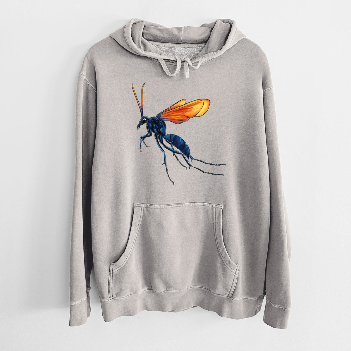Tarantula Hawk Wasp - Pepsis grossa - Unisex Pigment Dyed Hoodie
