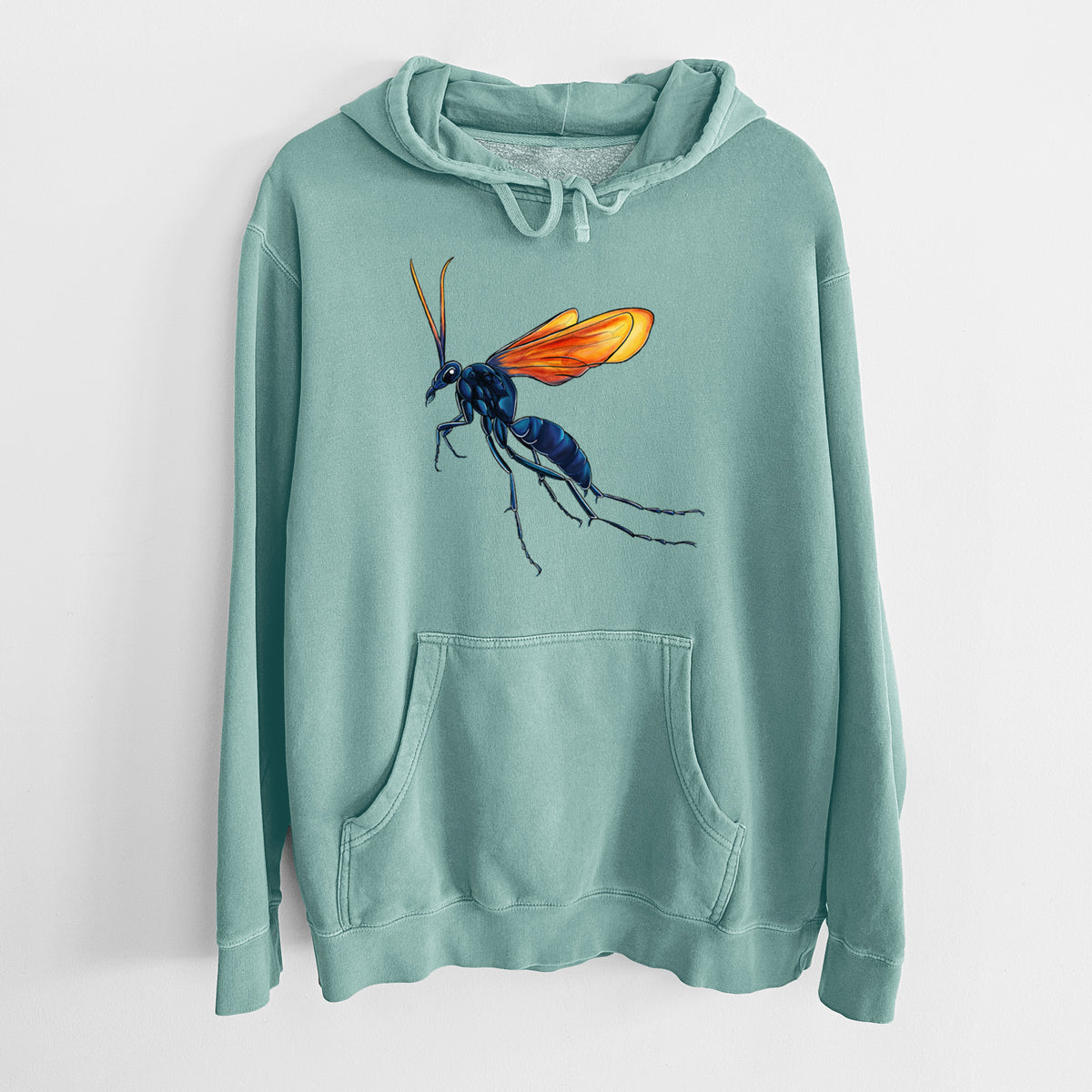 Tarantula Hawk Wasp - Pepsis grossa - Unisex Pigment Dyed Hoodie