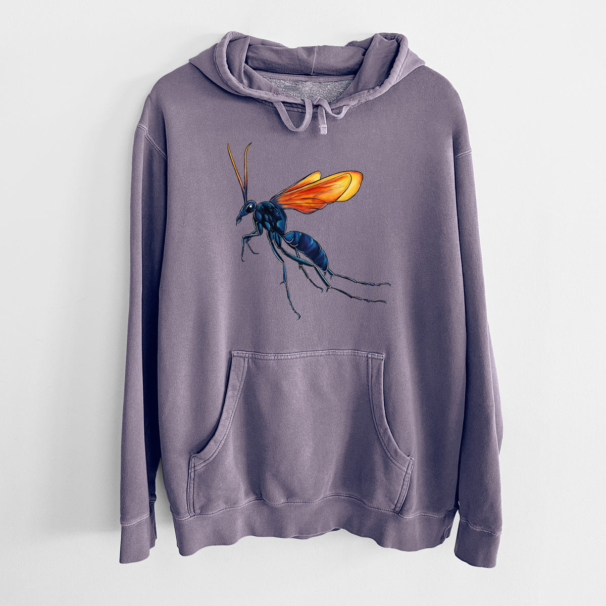 Tarantula Hawk Wasp - Pepsis grossa - Unisex Pigment Dyed Hoodie
