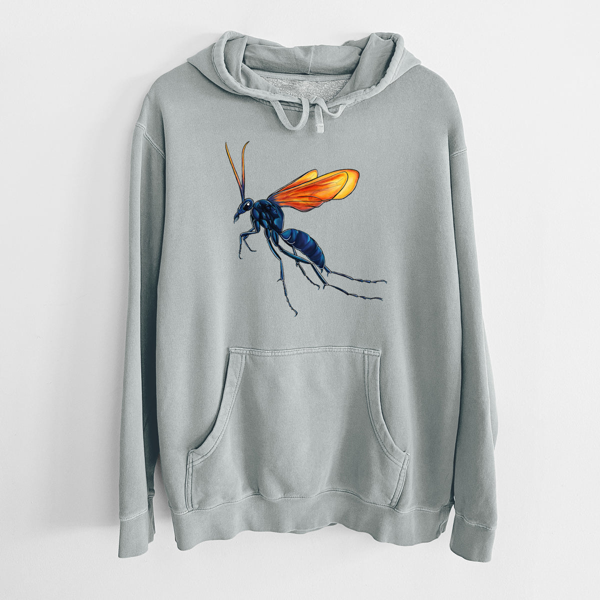 Tarantula Hawk Wasp - Pepsis grossa - Unisex Pigment Dyed Hoodie