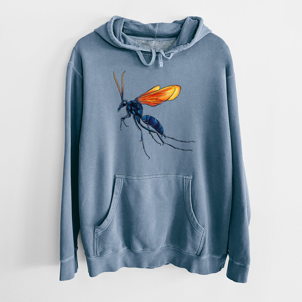 Tarantula Hawk Wasp - Pepsis grossa - Unisex Pigment Dyed Hoodie