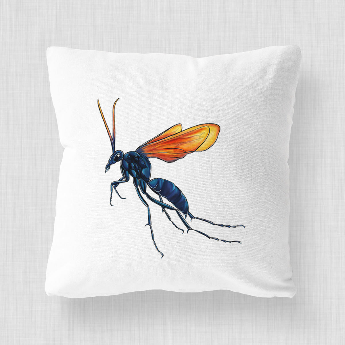 Tarantula Hawk Wasp - Pepsis grossa - Throw Pillow Cover