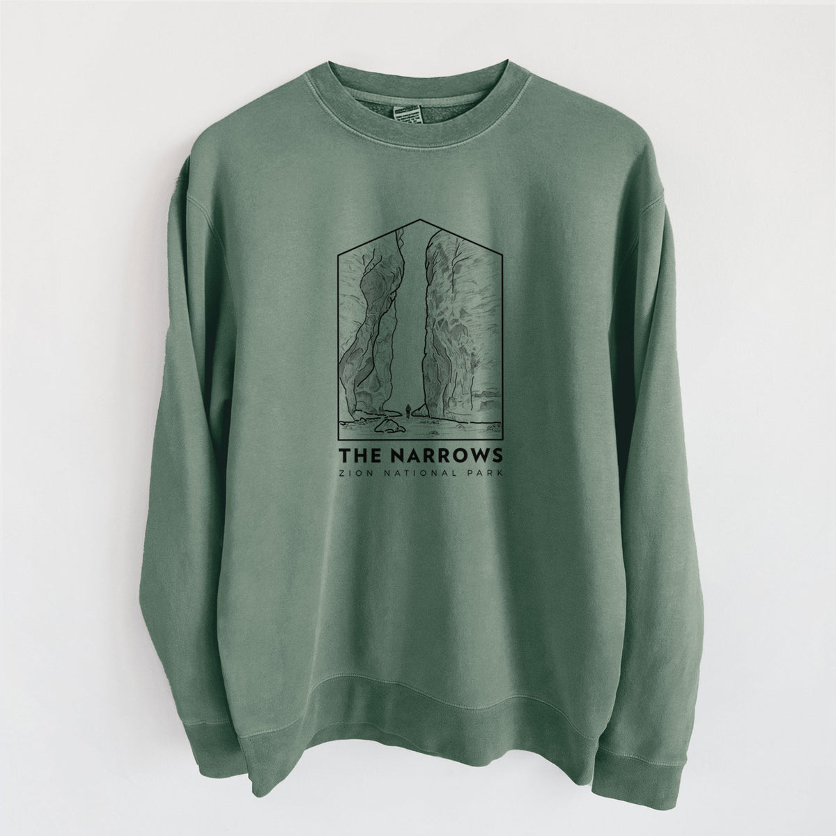 The Narrows - Zion National Park - Unisex Pigment Dyed Crew Sweatshirt