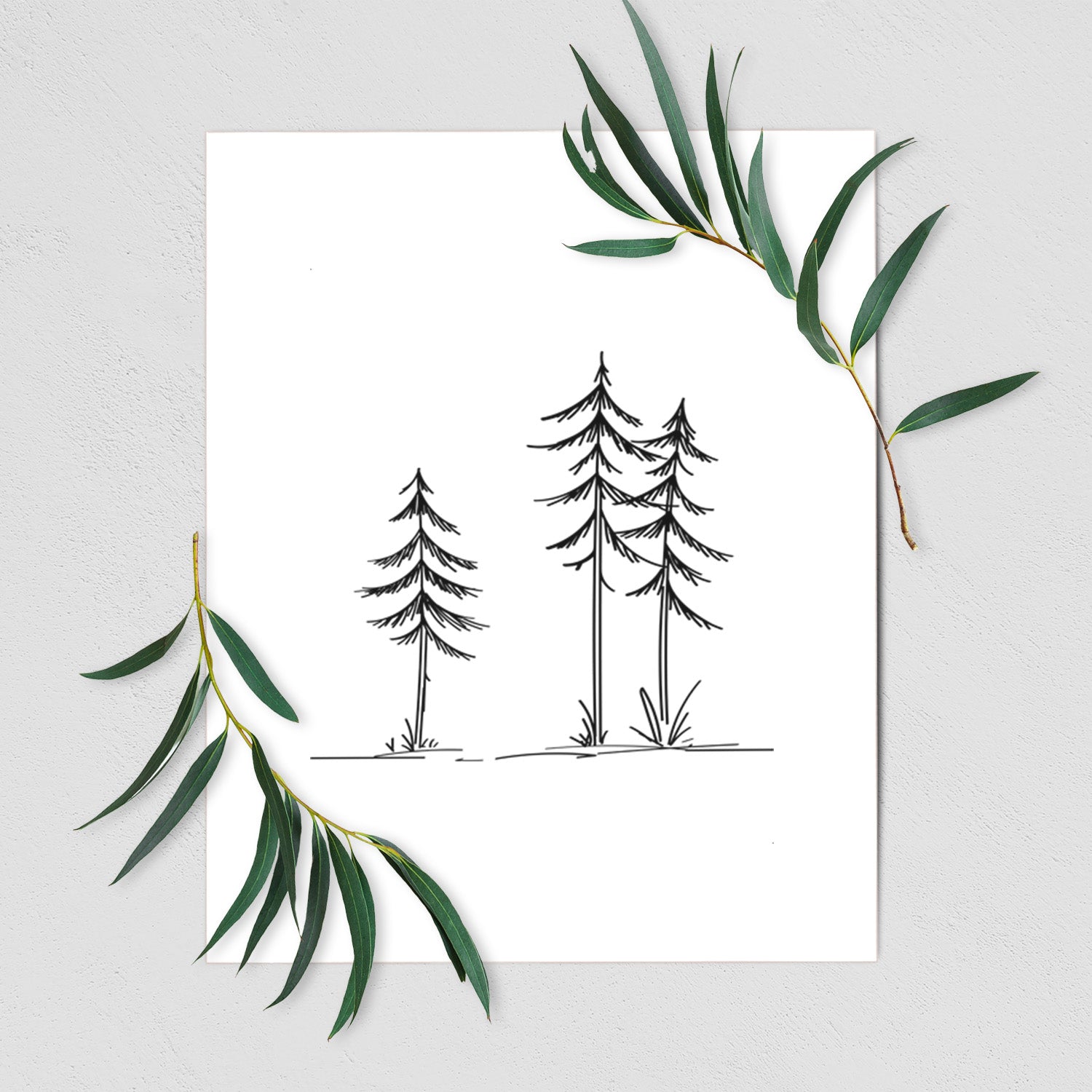 Three Pines - Fine Art Print, Size: 8"x10"