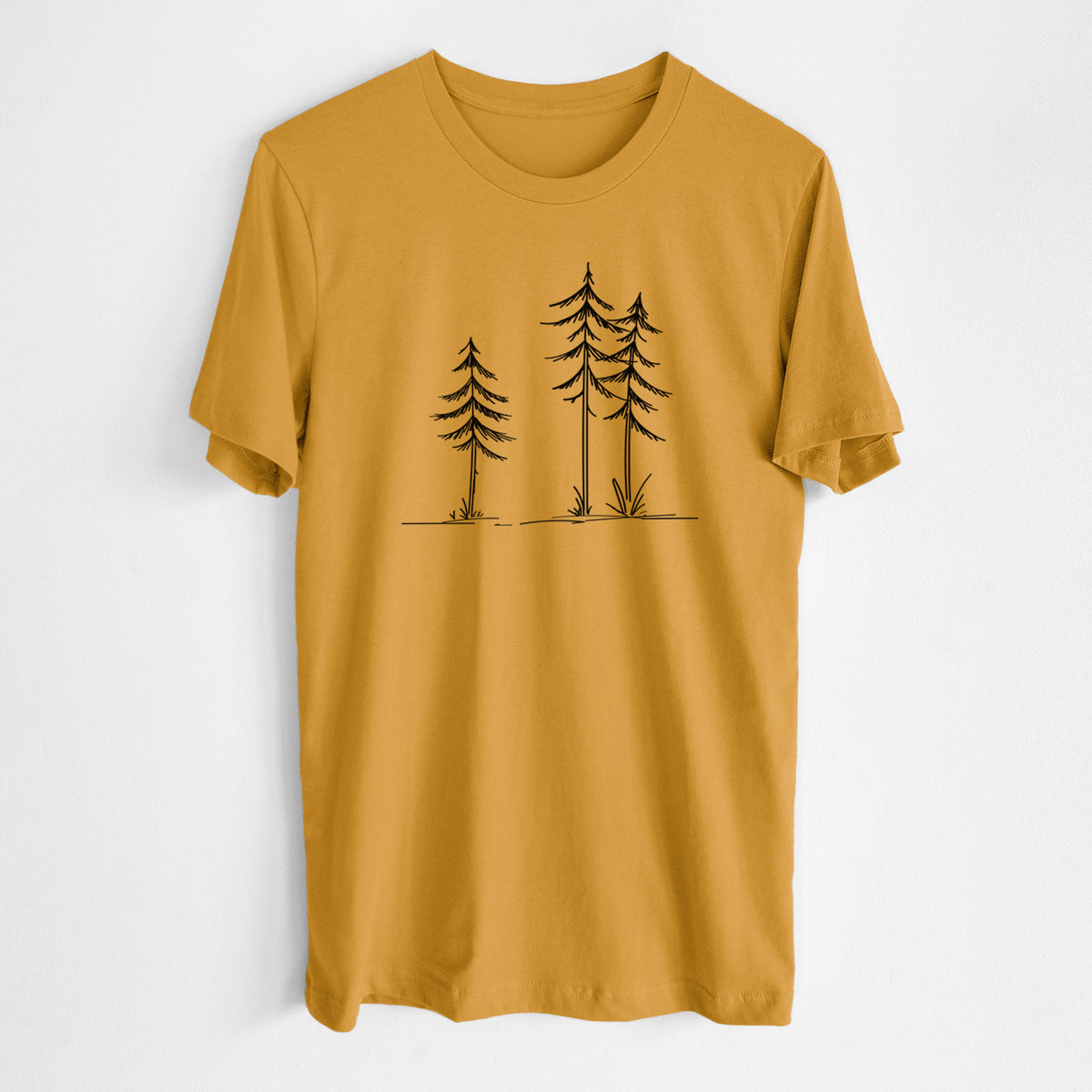 Three Pines - Lightweight 100% Cotton Unisex Crewneck in Honeycomb, worn by model