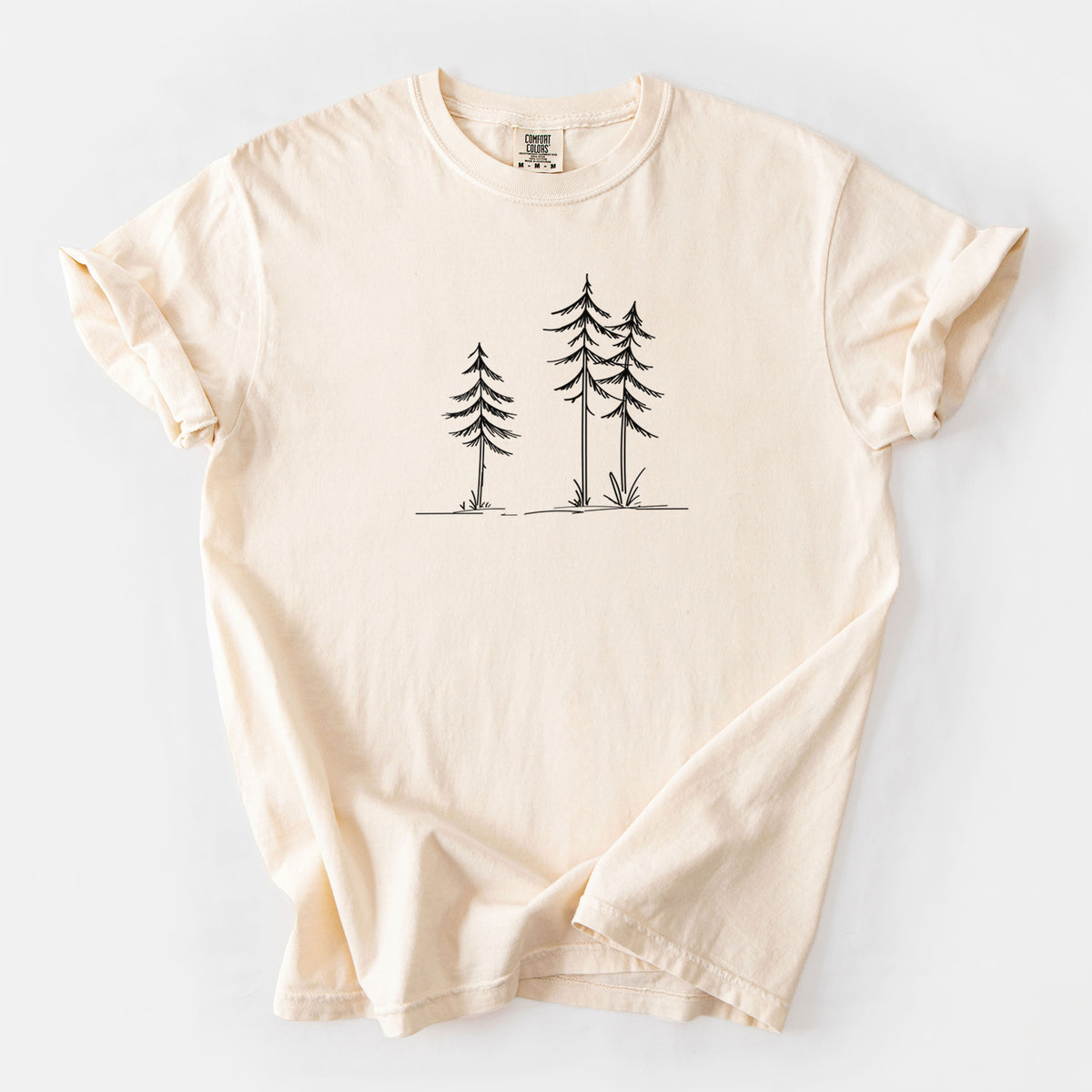 Three Pines - Unisex Comfort Colors Garment-Dyed Heavyweight T-shirt in Ivory