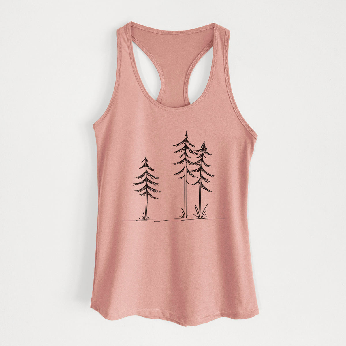 Three Pines - Women's Racerback Tanktop in Desert Pink