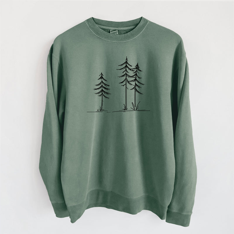Three Pines - Unisex Pigment Dyed Crew Sweatshirt