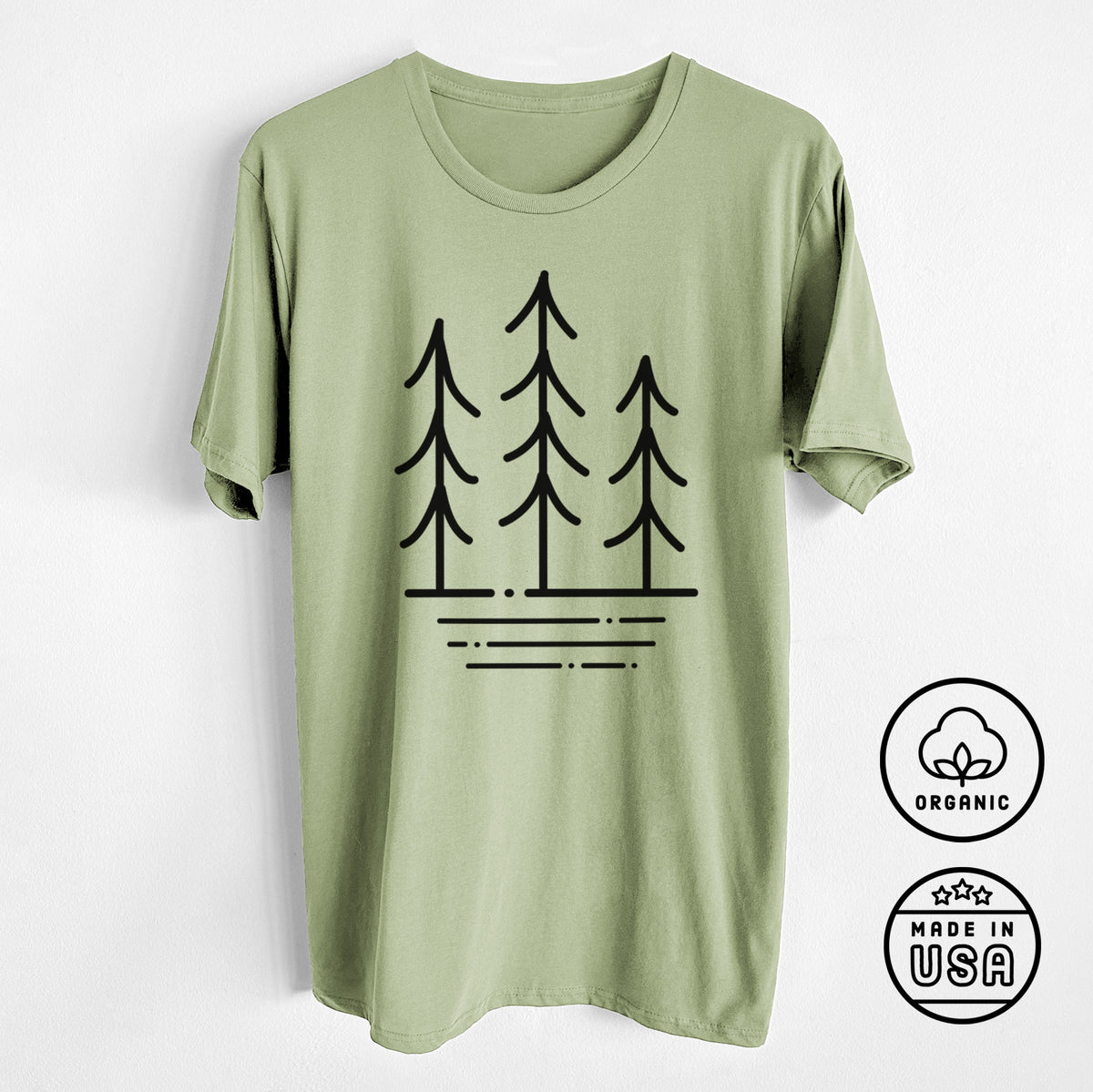 CLOSEOUT - Three Trees - Unisex Crewneck - Made in USA - 100% Organic Cotton