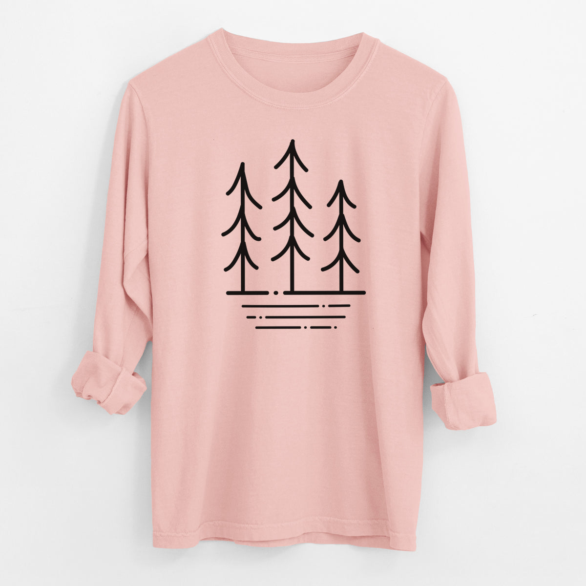 Three Trees - Men&#39;s Heavyweight 100% Cotton Long Sleeve