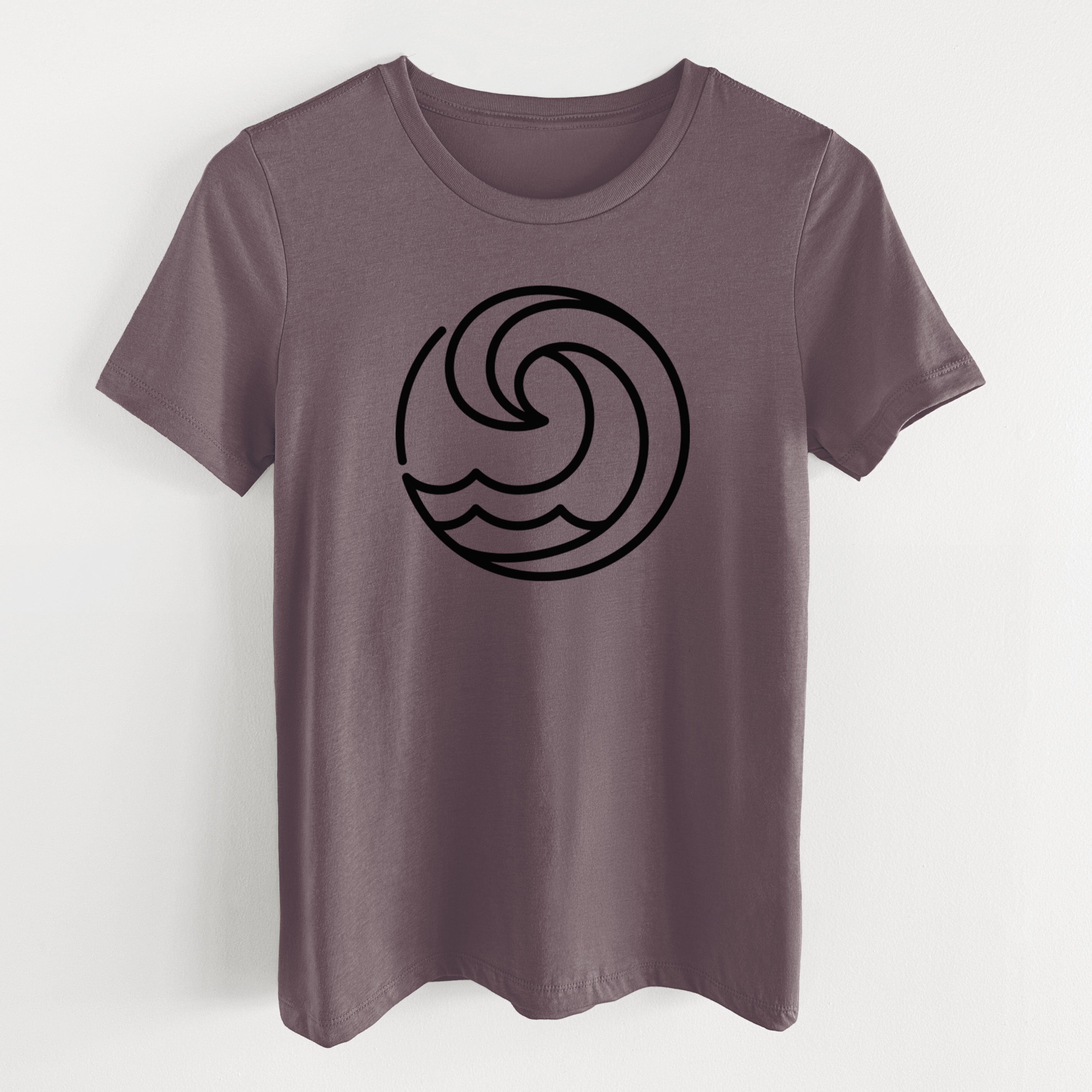 Tidal Wave Circle - Women's Lightweight Relaxed Fit 100% Cotton Crewneck