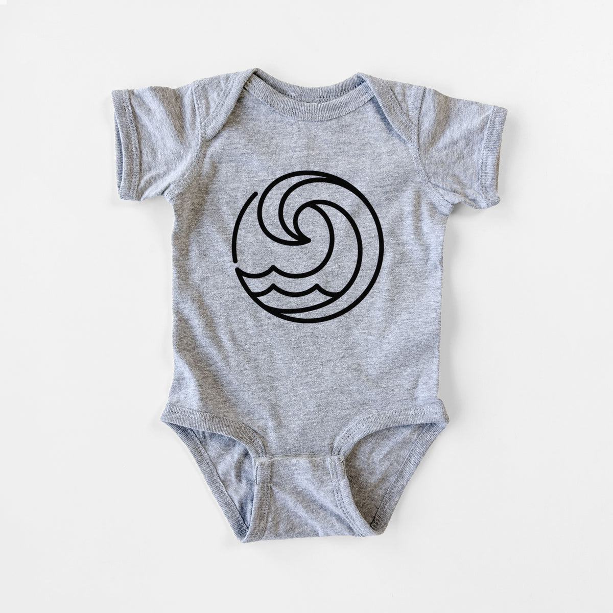 Tidal Wave Circle - Baby Fine Jersey Bodysuit