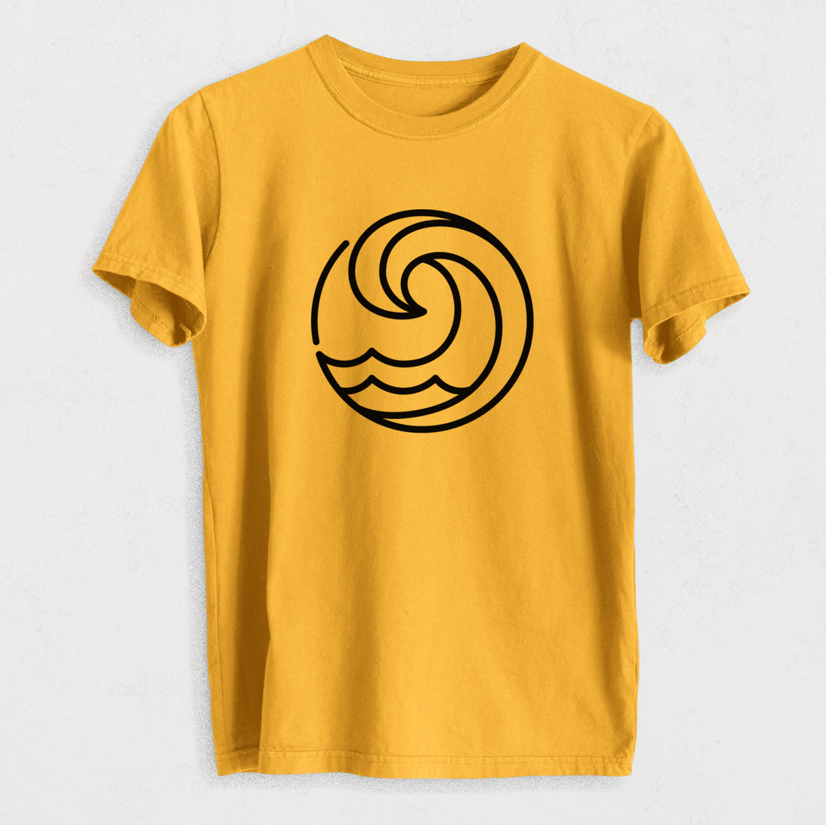 Tidal Wave Circle - Heavyweight Men&#39;s 100% Organic Cotton Tee