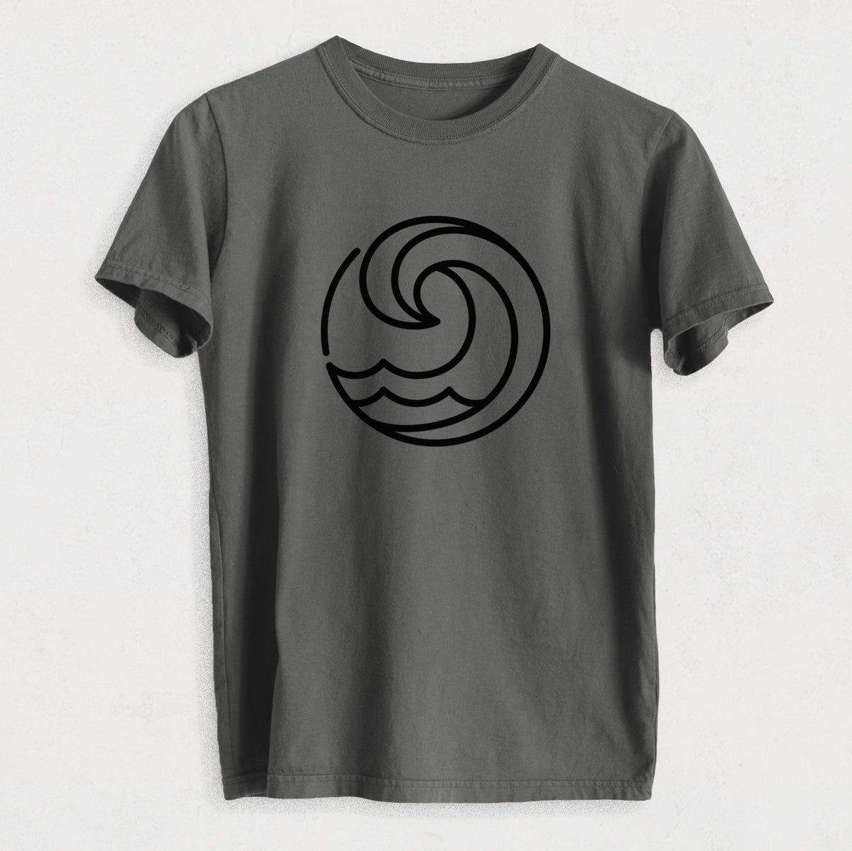 Tidal Wave Circle - Heavyweight Men&#39;s 100% Organic Cotton Tee