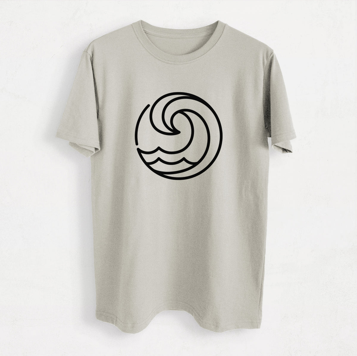 Tidal Wave Circle - Heavyweight Men&#39;s 100% Organic Cotton Tee