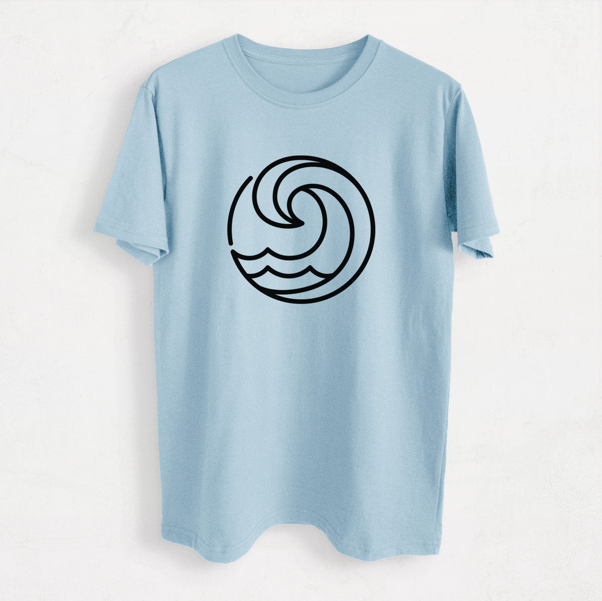 Tidal Wave Circle - Heavyweight Men&#39;s 100% Organic Cotton Tee