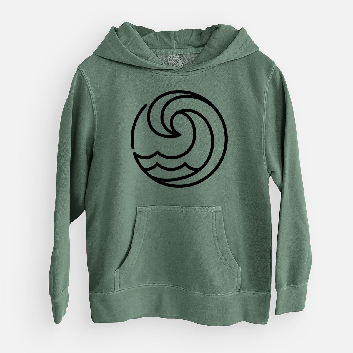 Tidal Wave Circle - Youth Pigment Dyed Hoodie