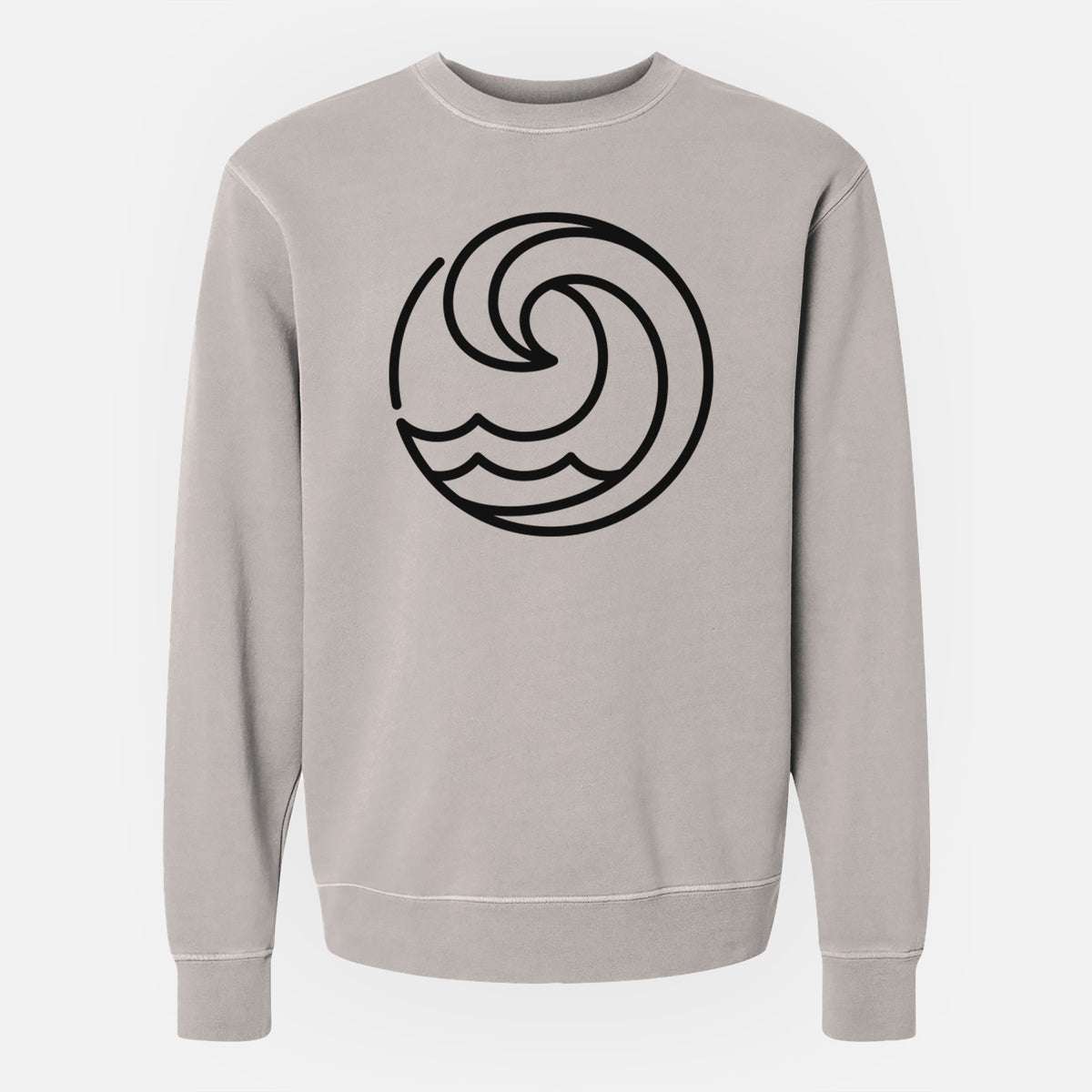 Tidal Wave Circle - Unisex Pigment Dyed Crew Sweatshirt